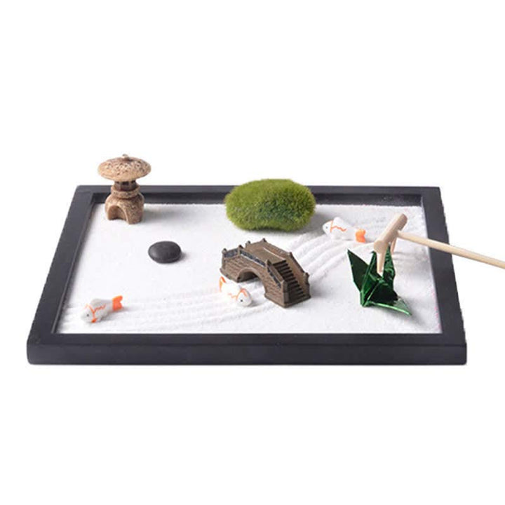 Koi-Fisch, kleine Brücke, Graslandschaft, Frieden, Meditation, Zen-Gartendekoration - Koi-Fisch-Zen-Garten - image 0