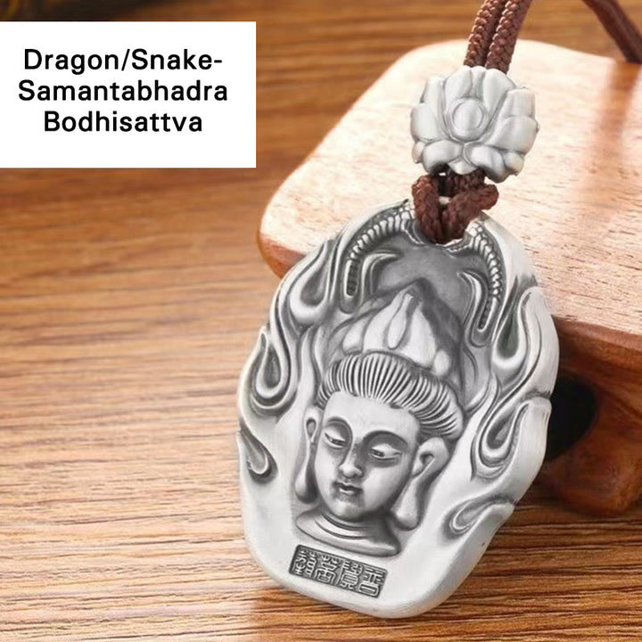 Buddha Stones, chinesisches Sternzeichen, Natal Buddha, Om Mani Padme Hum, Lotus, Mitgefühl, Halsketten-Anhänger - Drache/Schlange-Samantabhadra Bodhisattva - image 14