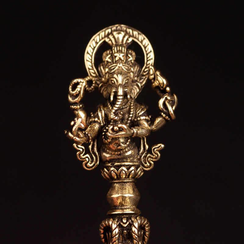 Tibetischer Ganesh Ganpati Elefant Gott des Reichtums Dorje Vajra spirituelle Kraft Halskette Anhänger - image 4