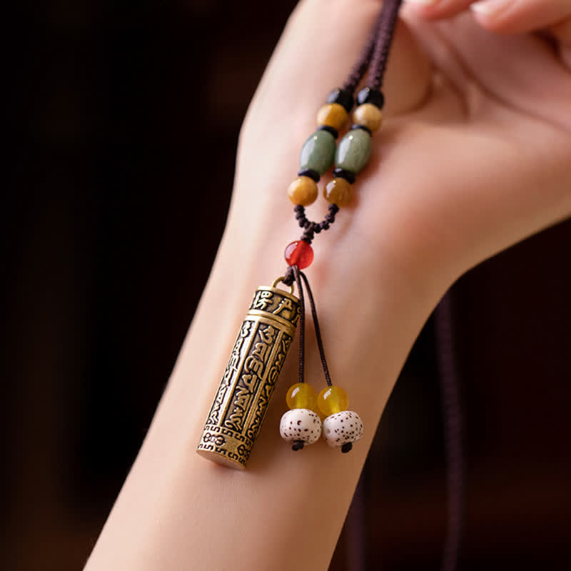 Buddhastoneshop Tibet Om Mani Padme Hum Achat Shurangama Sutra Schutz Halskette Anhänger - image 12