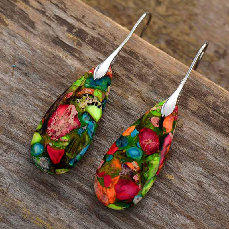 Buddha Stones Kaiserstein-Kristall-Glücksohrringe - image 1