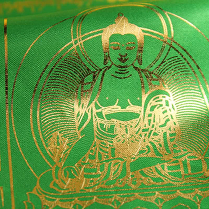 Tibetische 5-Farben-Windpferd-Buddha-Schriften verheißungsvolle Outdoor-Gebetsfahne