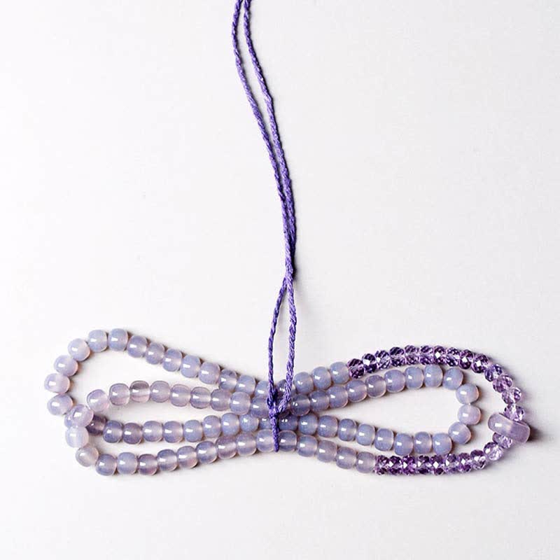 Natürliches Amethyst-Kristall-Meditations-Heilarmband - image 3