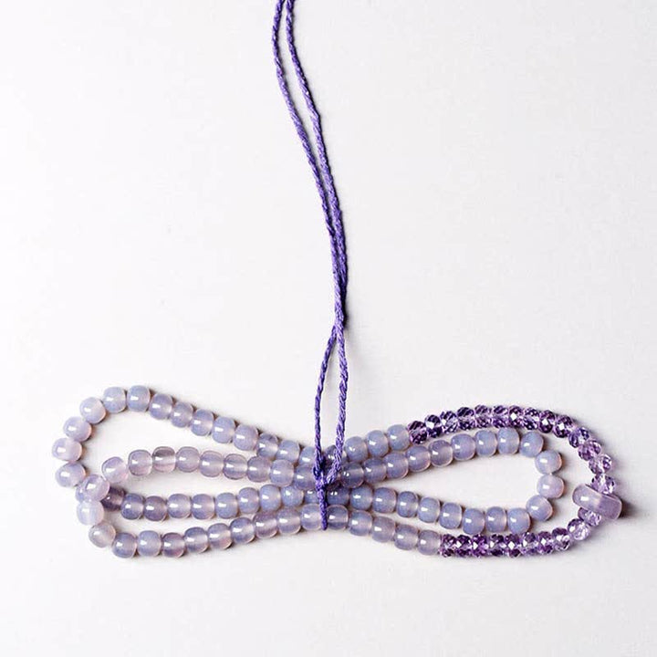 Natürliches Amethyst-Kristall-Meditations-Heilarmband - image 3