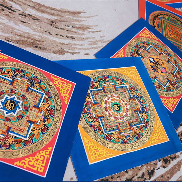 Tibetisches handgefertigtes Thangka-Gemälde, Segens-Thangka-Blindbox, zufälliges Farbmuster