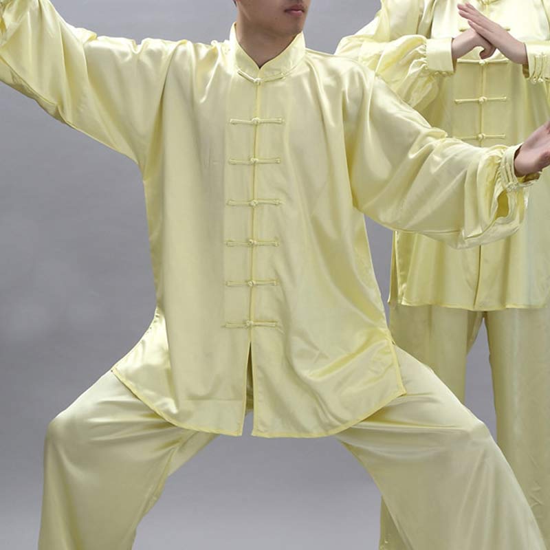 Buddha Stones, einfaches Muster, Meditation, Gebet, spirituell, Zen, Tai Chi, Qigong, Praxis, Unisex-Kleidungsset - Hellgelb - 3XL– Passend für US/ UK/AU/ EU-Größe 2XL - image 17