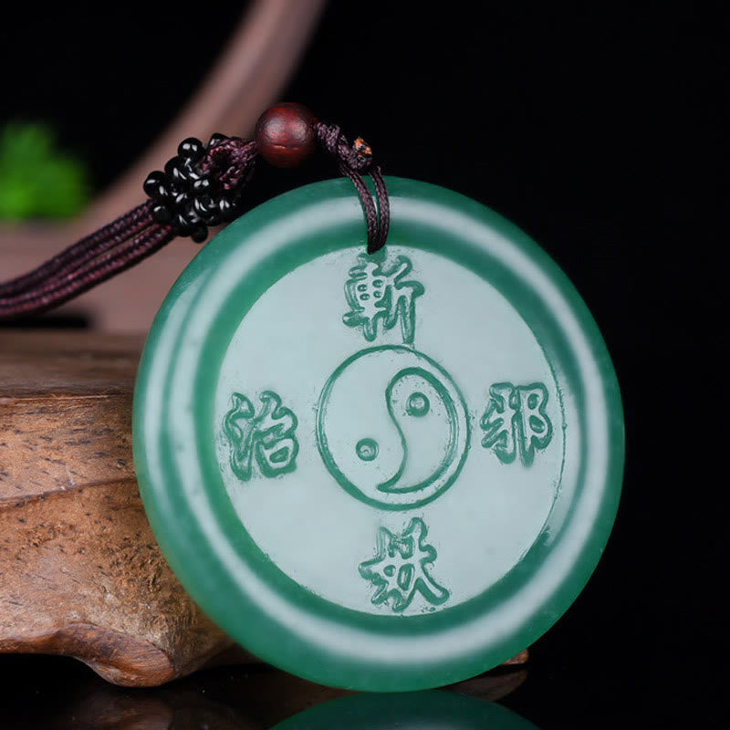 Buddha Stones, grüner Aventurin, Yin-Yang-Balance-Halsketten-Anhänger - image 2