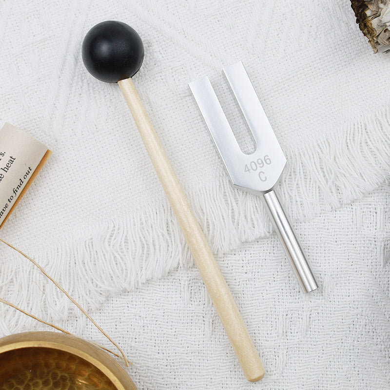 Stimmgabel, 4096 Hz, Stimmgabel aus Aluminiumlegierung, Kristall, mit Hammer für Chakra-Heilung - image 3