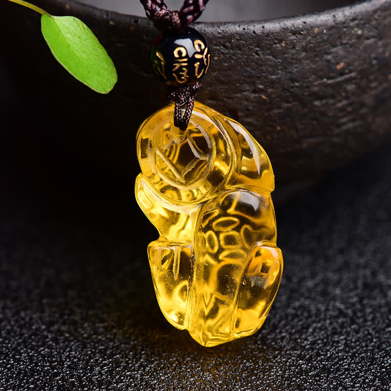 Buddha Stones FengShui Citrin PiXiu Reichtum Halskette Anhänger - image 10