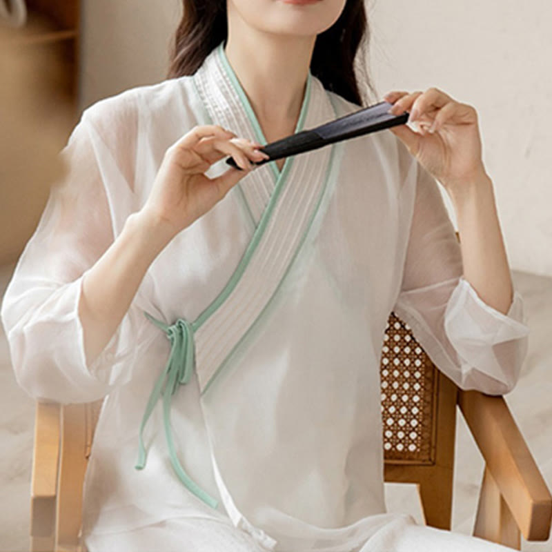 Retro-Gebet Zen spirituelle Meditation Praxis Chiffon Kleidung Damen Set - image 11