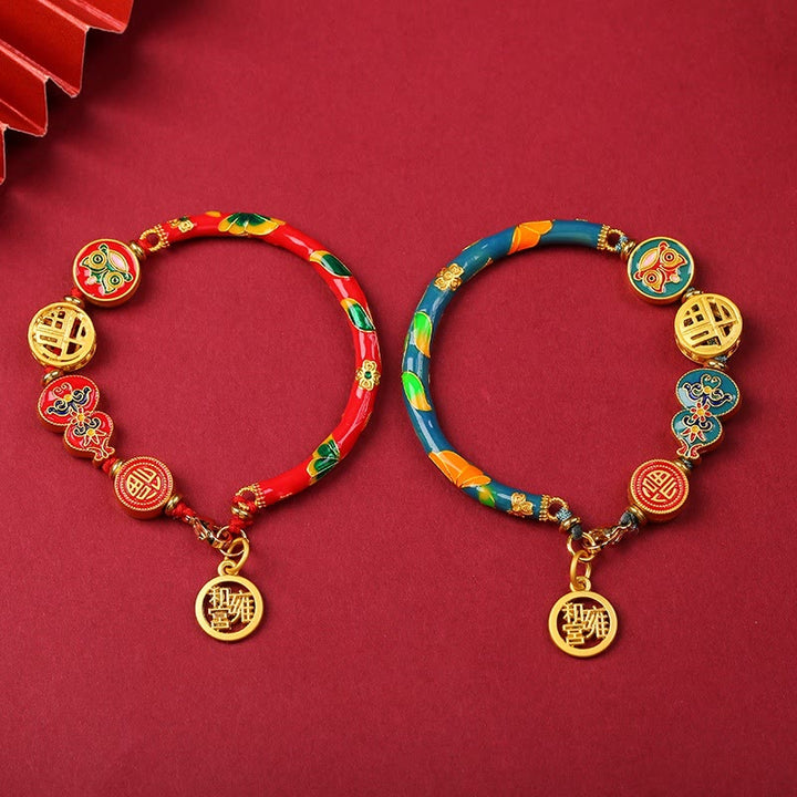 Buddha Stones Tibetisches Kalebassen-Armband mit Löwenmotiv – Symbol für Glück und Wohlstand - image 7