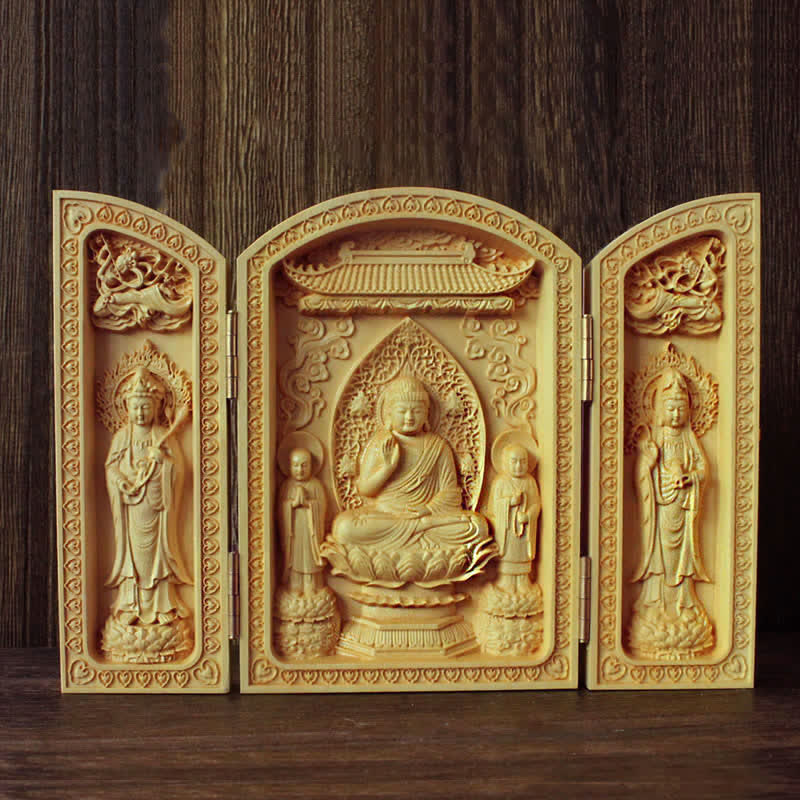 Tausendarmiger Avalokitesvara Kwan Yin Buddha Buchsbaum Reichtum Home Dekoration Altar