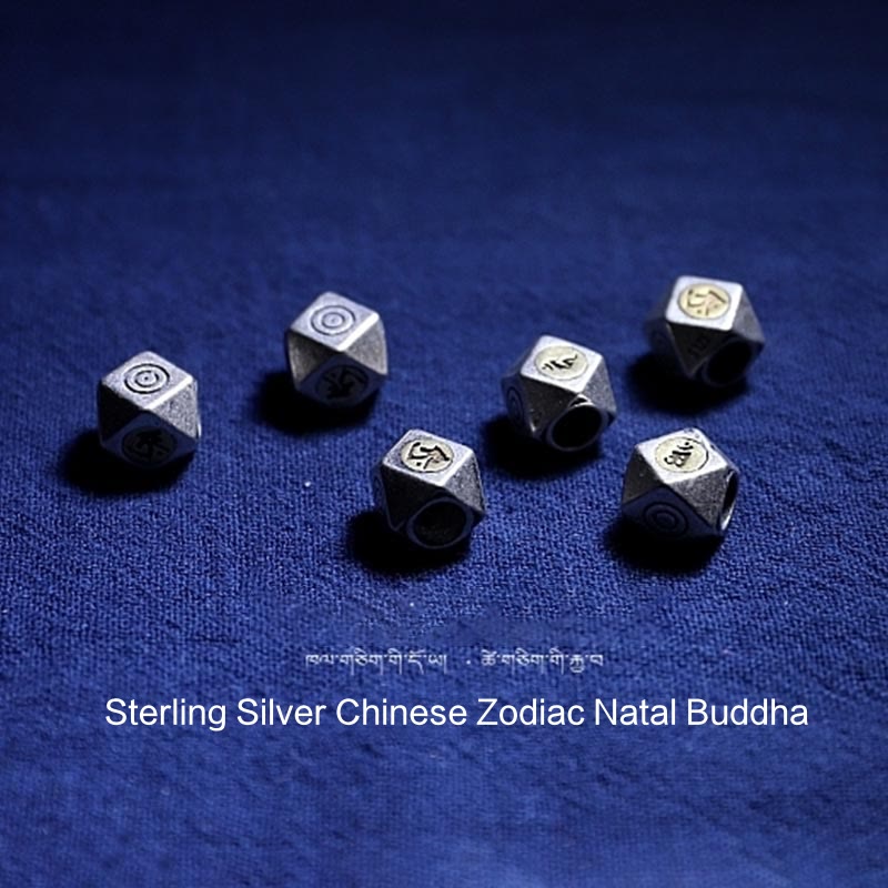 Armband mit Buddha Stonesn, 925er-Sterlingsilber, chinesisches Sternzeichen, Natal-Buddha, natürlicher Bernstein, klar, Angstgefühl - image 9