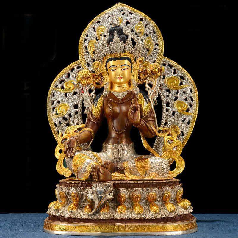 Bodhisattva Green Tara Hope Kupferstatue Dekoration - image 3