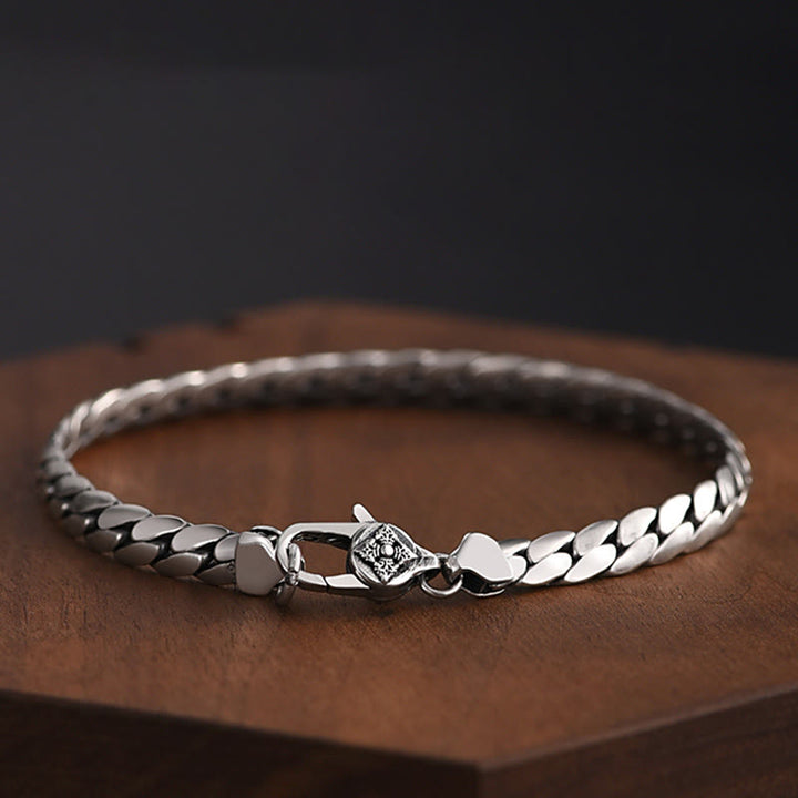 Buddha Stones Double Dorje Vajra Stärke Punk Kupfer Kette Armband Halskette - Armbandgröße 22 cm, passend für einen Handgelenkumfang von 20 cm - image 0