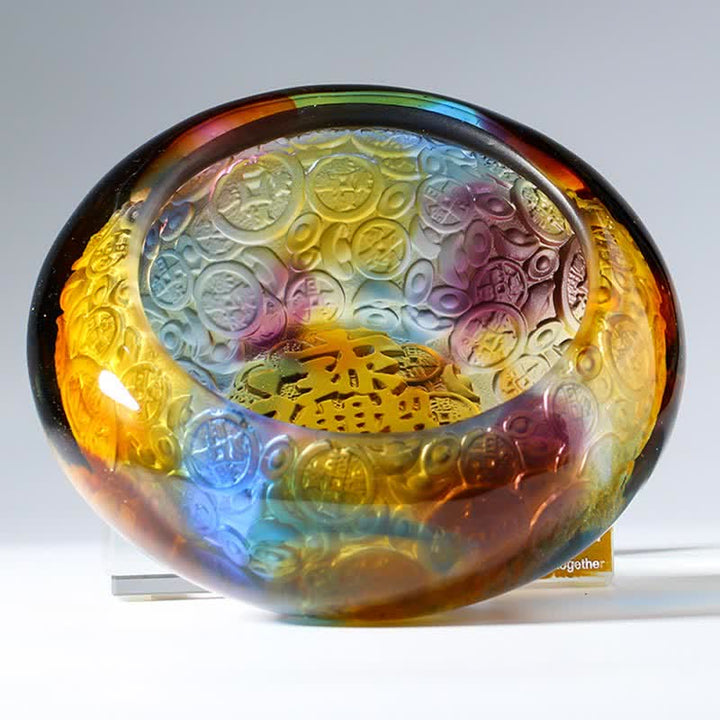 Handgefertigte Liuli Kristall-Schatzschale, Barren, Kunststück, Heimdekoration - image 10