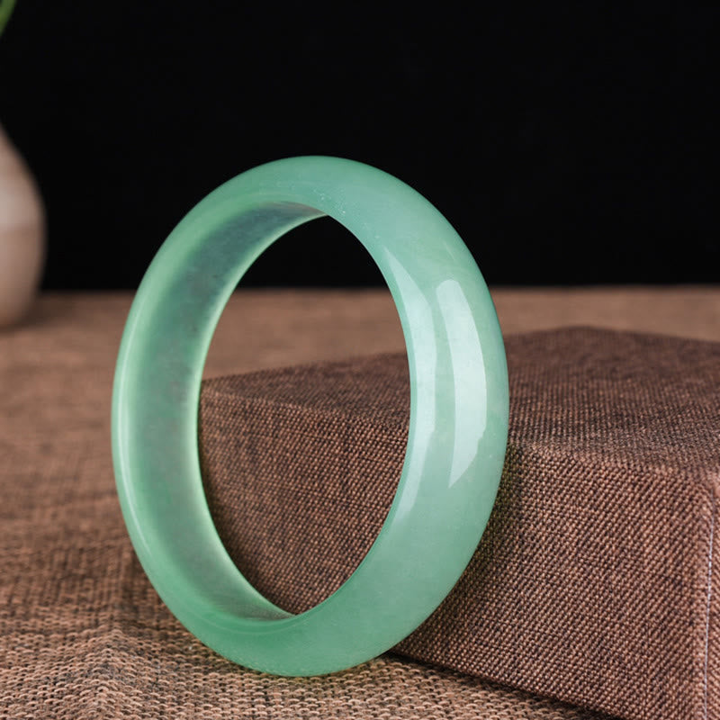 Buddha Stones, natürlicher Jade-Armreif, Glück, Heilung, Wohlstand - image 7