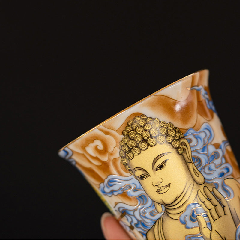 Buddha Stones Dunhuang Color Flying Apsaras Teetasse Kung Fu Teetasse