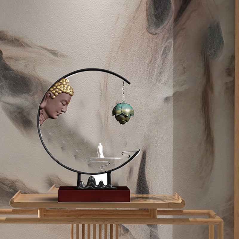 Buddha Stones Lotus Meditation Räuchergefäß zum Aufhängen, Dekoration - image 8