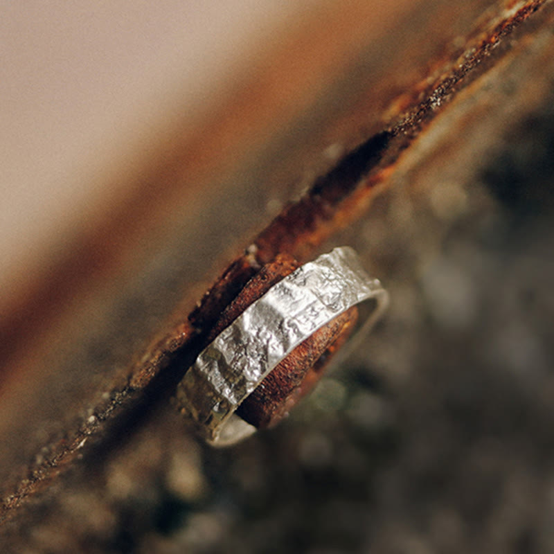 Buddha Stones Schlichter Segensring aus 925er Sterlingsilber für Paare - 5 mm - image 6