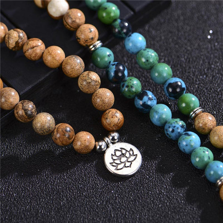 Buddha Stones 108 Meditation Heilung mehrschichtige Mala