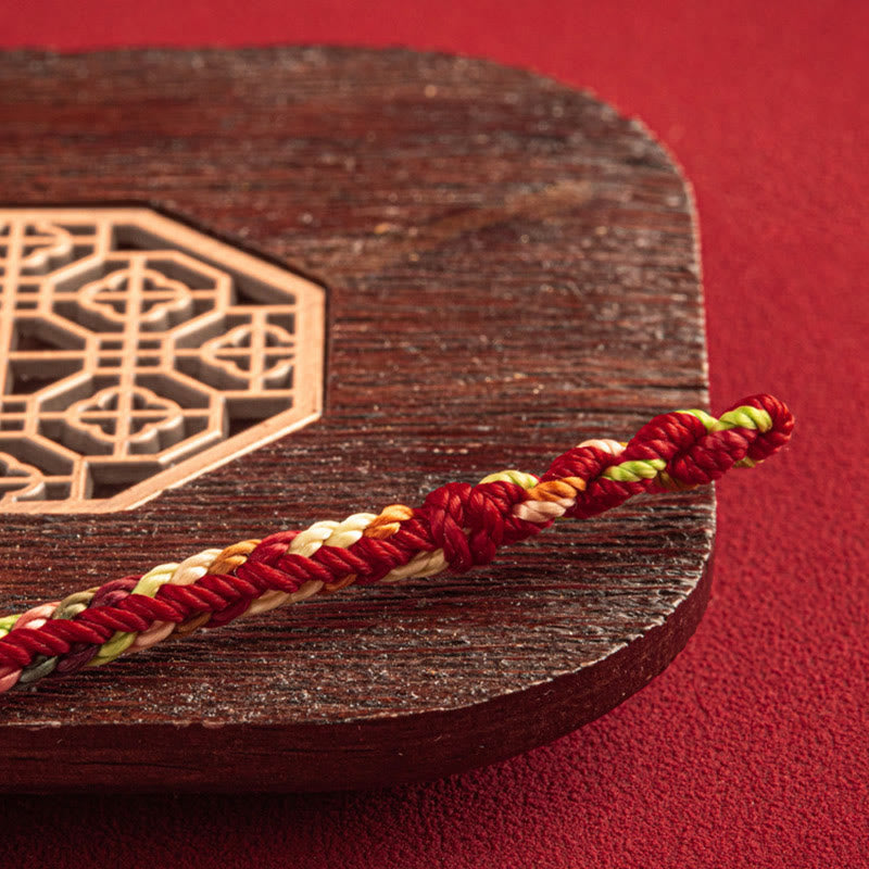 Mehrfarbiges Armband mit Buddha Stonesn „Mögest du im kommenden Jahr sicher und glücklich sein“. - image 4