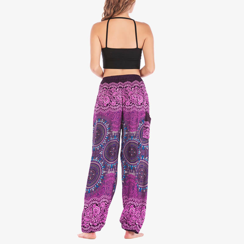 Buddha Stones Boho Lose Haremshose Damen Yogahose