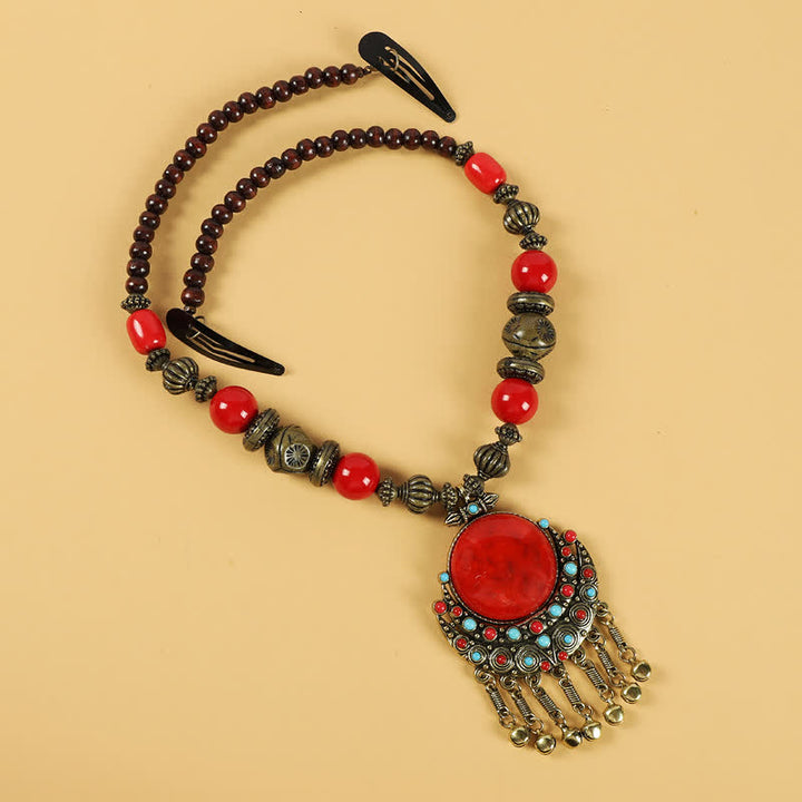 Tibetische Retro-Perlen, Quasten-Haarschmuck, Haarschmuck - image 3