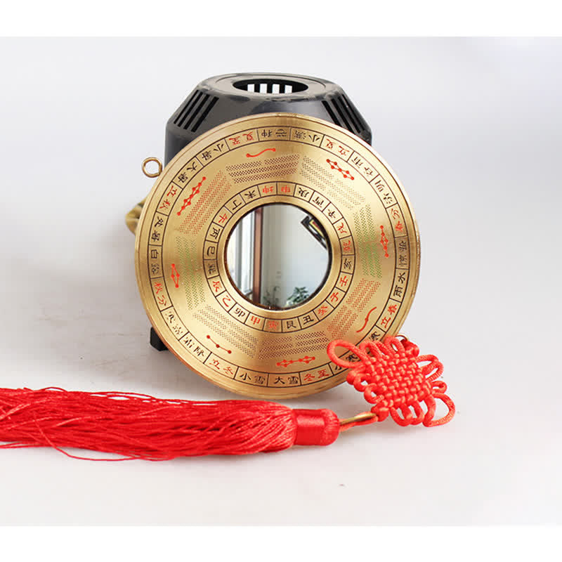 Feng Shui Bagua Karte Kupfermünze Chinesische Knotenbalance Energiekarte - 12 cm - Bagua-Karte für vier Jahreszeiten - Konvexspiegel - image 3