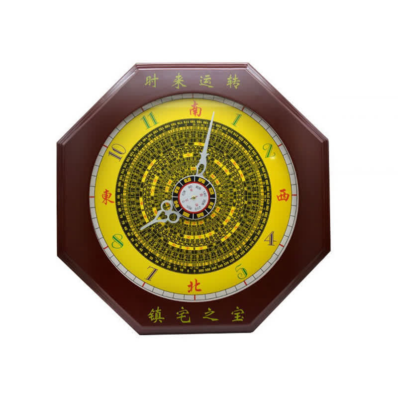 Feng Shui Bagua Karte Balance Energiekarte Wanduhr