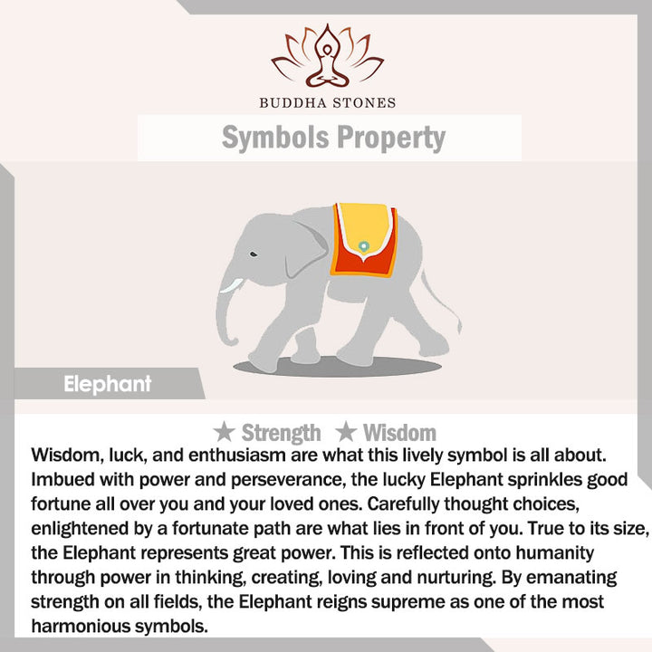 Buddha Stones natürliches Achat-Elefant-Buddha-Hoffnungsarmband