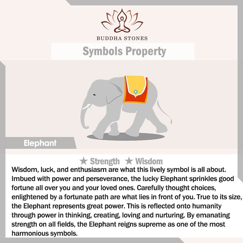 Halskette mit Buddha Stonesn, Weiß Jade, Elefant, Glück, Glück