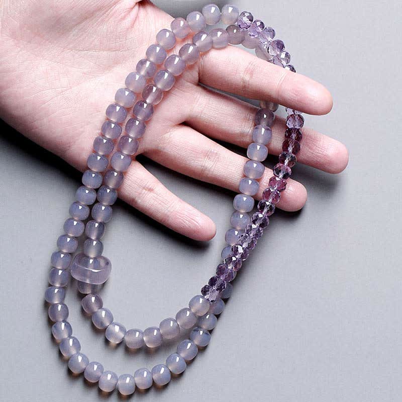 Natürliches Amethyst-Kristall-Meditations-Heilarmband