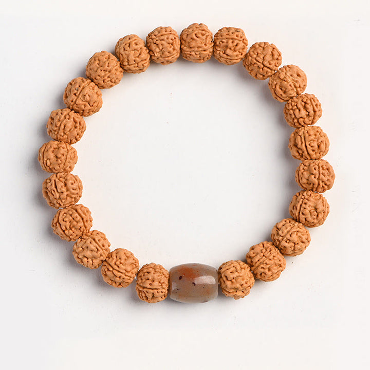 Armband mit Buddha Stonesn, Tibet, Rudraksha, Bodhi, Samen, Reichtum, Glücksverheißung