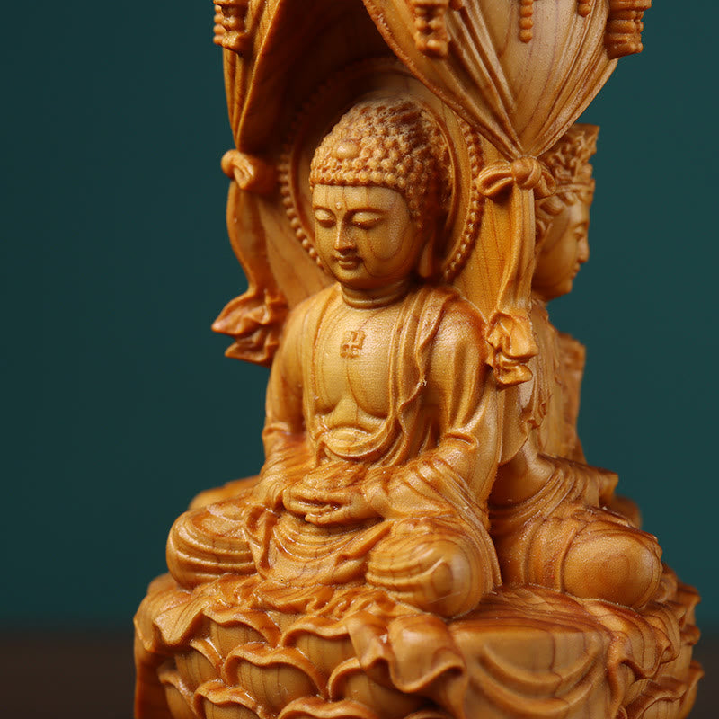 Buddha Stones, handgefertigt, Thuja Sutchuenensis, Holz, Buddha, zur Abwehr böser Geister, Dekoration