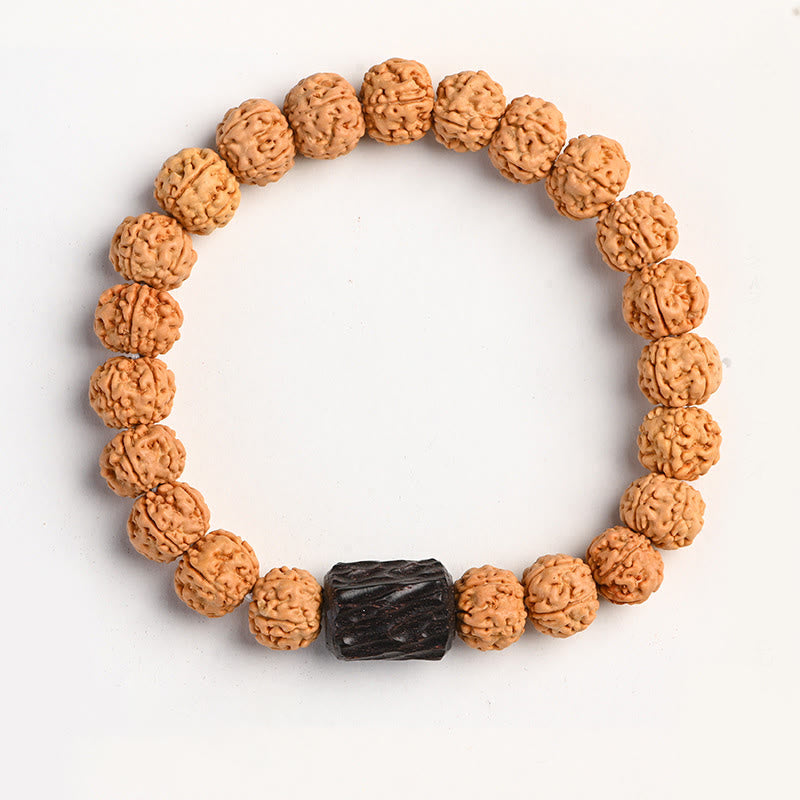 Armband mit Buddha Stonesn, Tibet, Rudraksha, Bodhi, Samen, Reichtum, Glücksverheißung