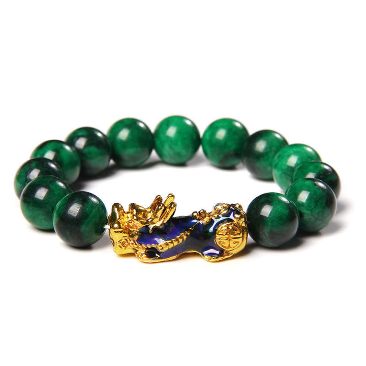 Buddha Stones Pixiu Jade Fülle Schutzarmband