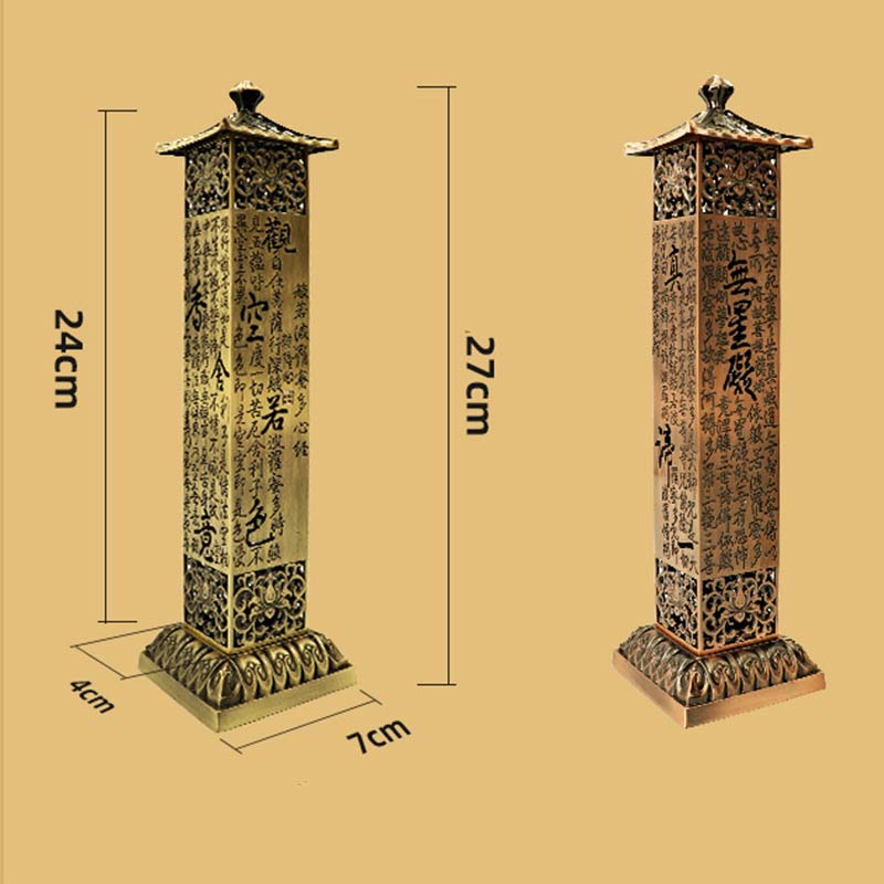 Räucherstäbchenhalter aus Herz-Sutra-Legierung, heilende Heimdekoration, Räuchergefäß
