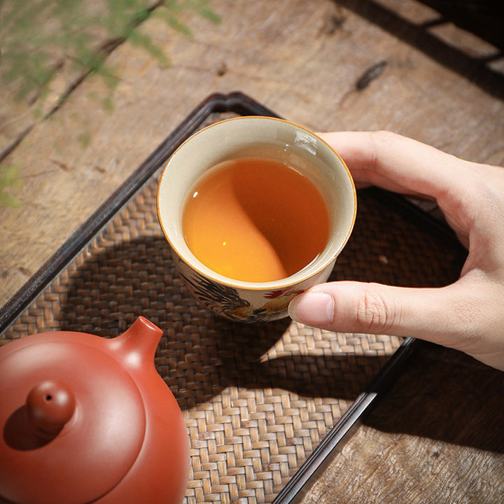 Buddha Stones, 12 chinesische Sternzeichen, Keramik-Teetasse, Kung-Fu-Teetasse, 130 ml