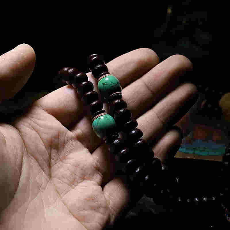 Tibet 108 Mala Perlen Lila Bodhi Samen Bagua Vajra Glücksgefühl Armband