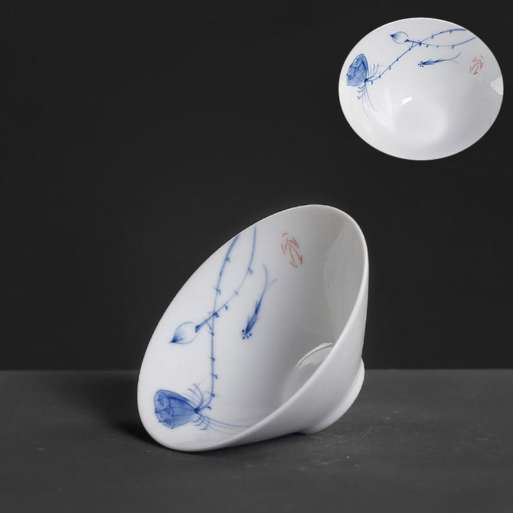 Buddha Stones Vintage Pflaume Orchidee Bambus Chrysantheme Lotus Koi Fisch Keramik Teetasse Kung Fu Teetassen