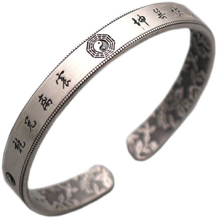 Buddha Stones 999 Sterling Silber Bagua Yin Yang Balance Armband