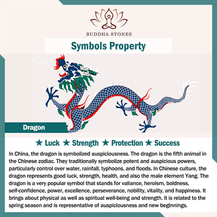Buddha Stones – Jahr des Drachen – handgefertigtes, farbenfrohes, mit Drachen geschnitztes, geflochtenes Erfolgsarmband