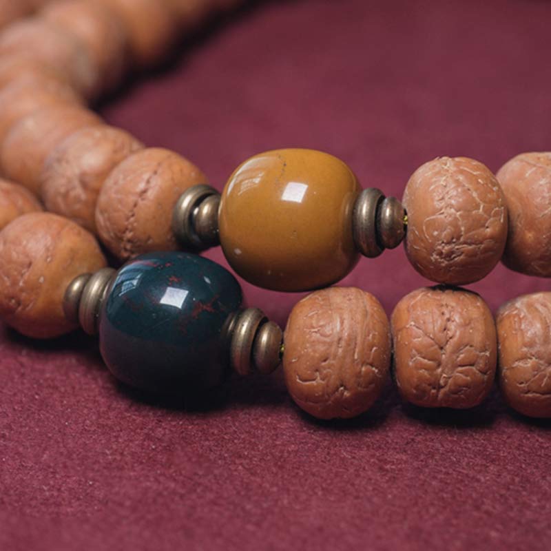 108 Mala Perlen Bodhi Seed Dzi Bead Peace Quastenarmband