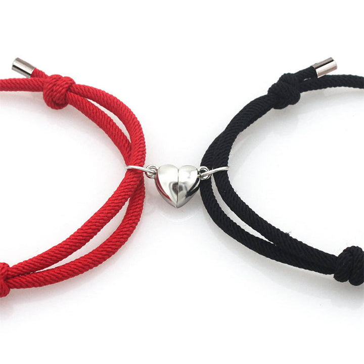 2-teiliges Liebes-Magnetpaar-String-Stärke-Armband