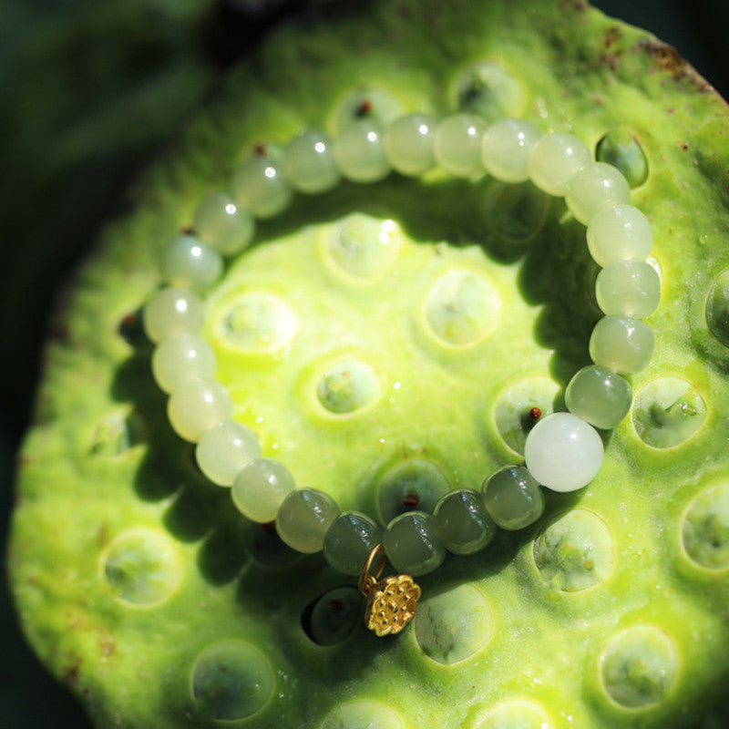 Jade Lotus Fülle verstellbares Armband