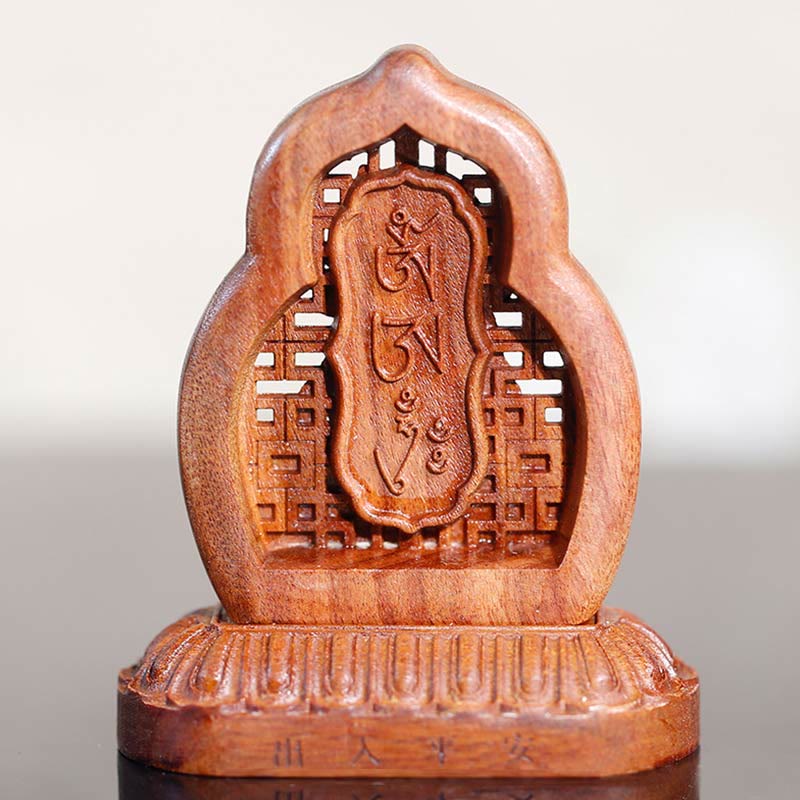 Guru Rinpoche Buddha Padmasambhavan Serenity Holz gravierte Statue Figur Dekoration