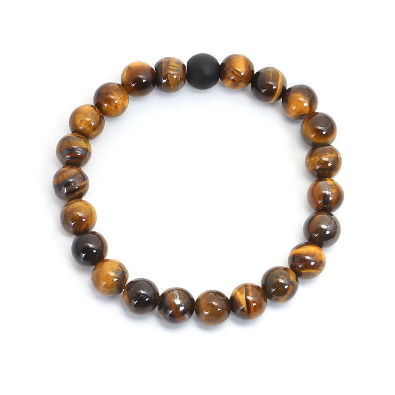 Buddha Stones 108 Perlen Mala Tigeraugenschutz Quastenarmband