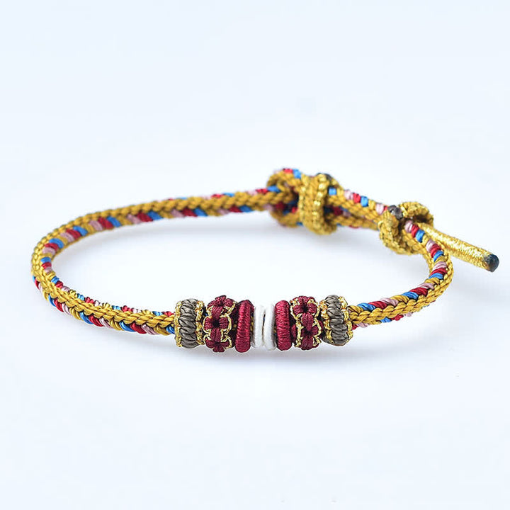 Buddha Stones Handgefertigtes Dunhuang Color Luck Braid String Armband