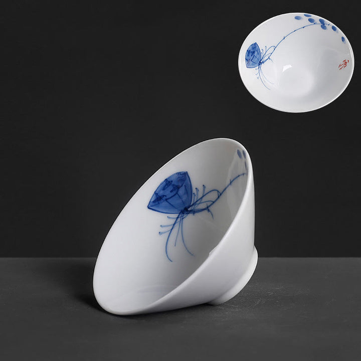 Buddha Stones Vintage Pflaume Orchidee Bambus Chrysantheme Lotus Koi Fisch Keramik Teetasse Kung Fu Teetassen